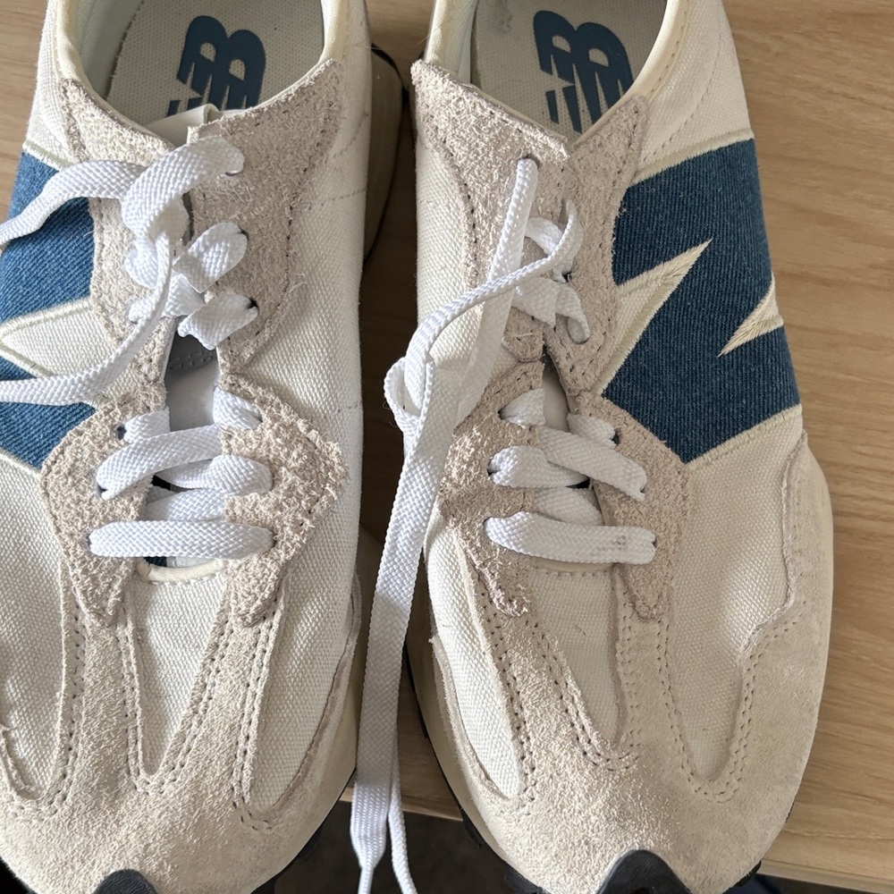 327 New Balance Off-White and Denim Sneakers size 9 - Picture 4 of 5